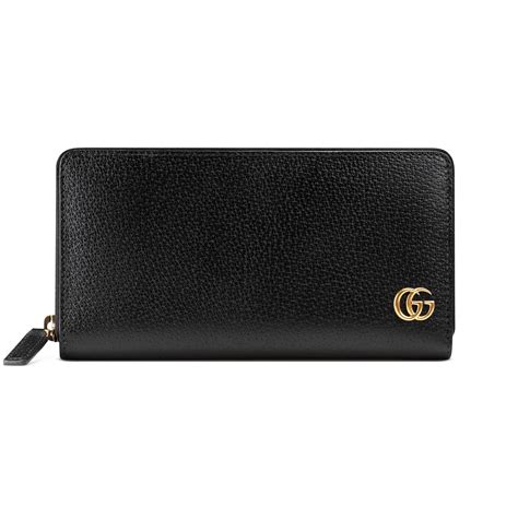 gucci wallet zipper|Gucci marmont zip around wallet.